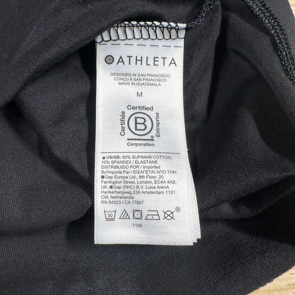 Athleta Women's Essential Tee Dress Black Size Medium New With Tags Condition - Picture 8 of 12
